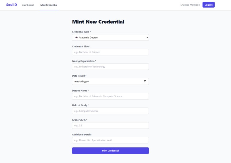 SouL ID: Web3 Identity and AI Help for the Undocumented – screenshot 5