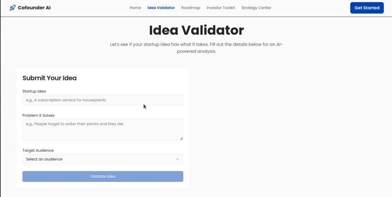 Co-Founder AI – screenshot 2