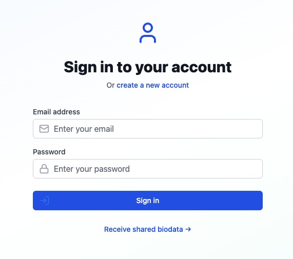 BioDataShare – screenshot 2