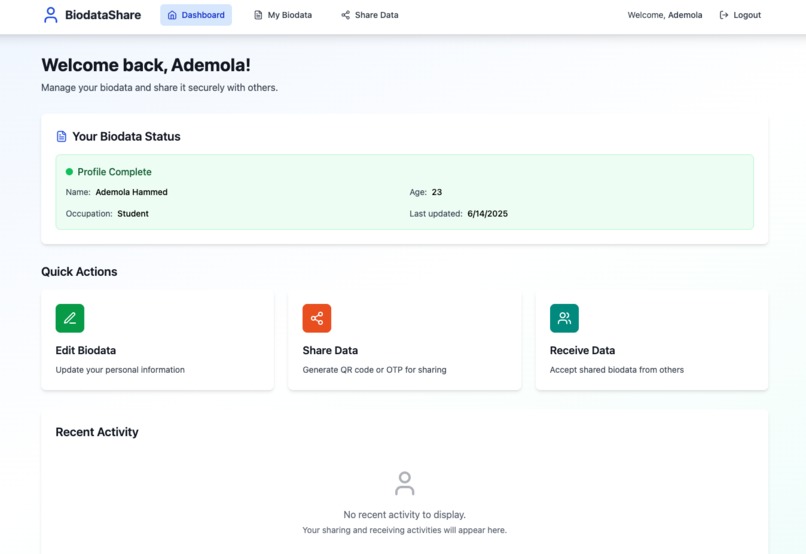BioDataShare – screenshot 4