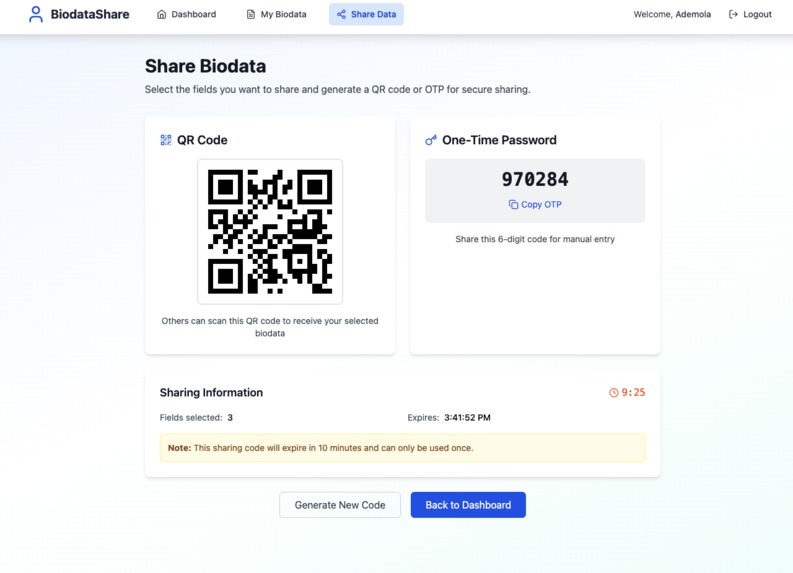 BioDataShare – screenshot 7