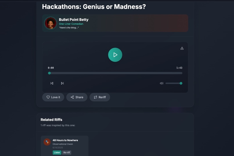 RiffRoll - AI Stand Up Comedy – screenshot 6