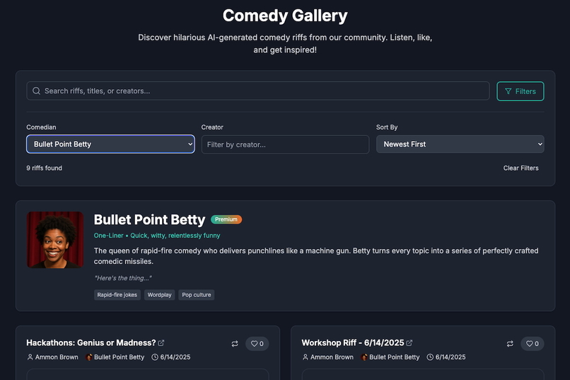 RiffRoll - AI Stand Up Comedy – screenshot 9