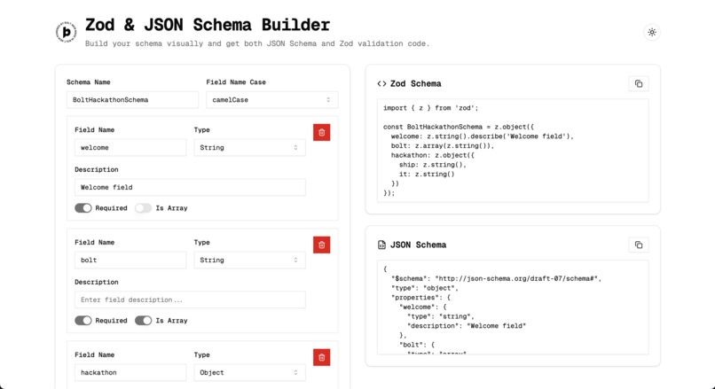 Zod & JSON Schema Builder – screenshot 2