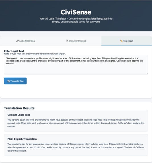 CiviSense – screenshot 2