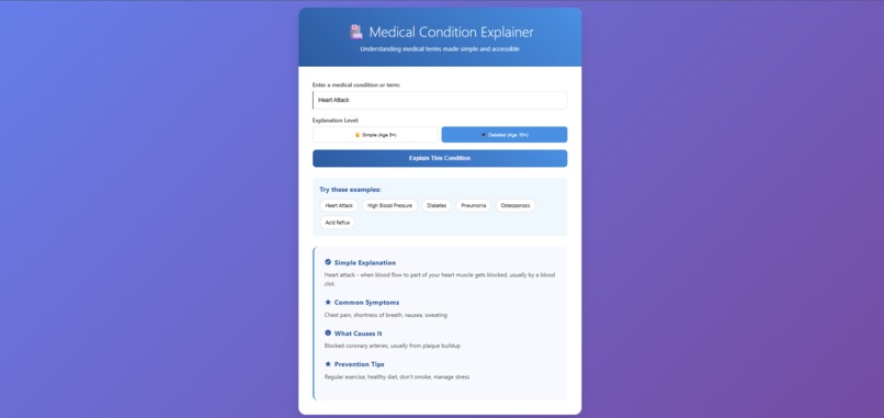 Medical Condition Explainer – screenshot 1