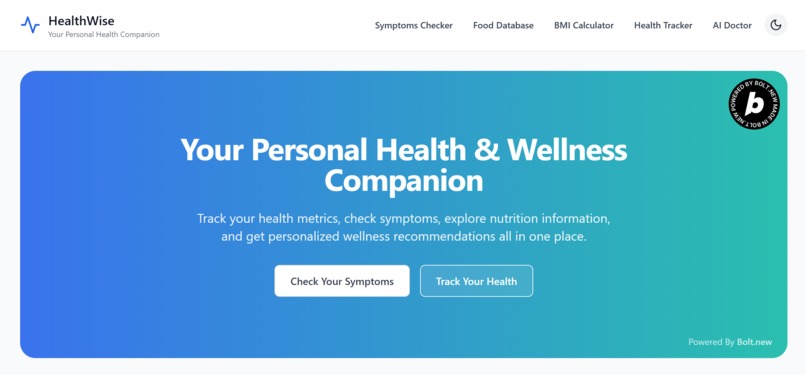 HealthWise – screenshot 1