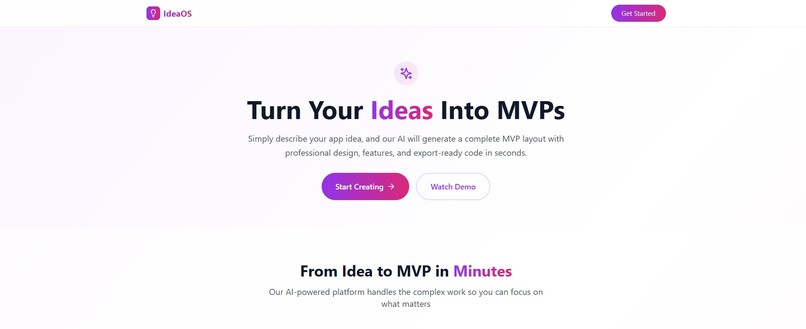 IdeaOS - Idea to MVP Generator – screenshot 1