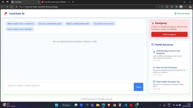 CareChain AI – screenshot 1