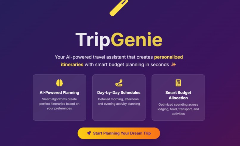 TripGenie – screenshot 1