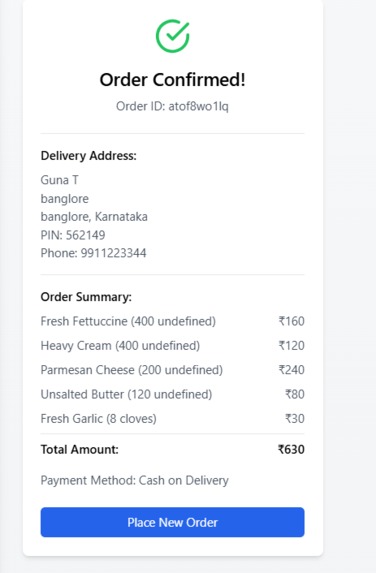One-click grocery smart cart  – screenshot 1