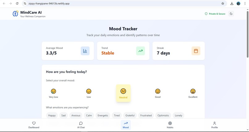  MindCare AI - Mental Wellness Companion – screenshot 3