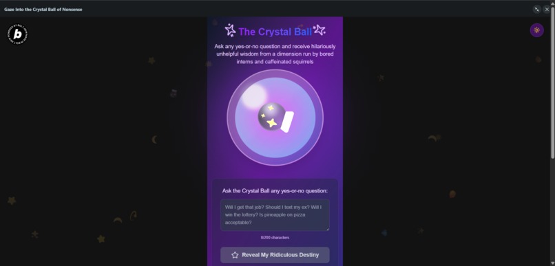 AskTheBall, a RedditxBolt project – screenshot 3