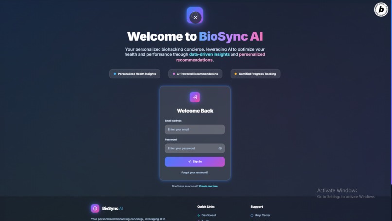 BioSync  – screenshot 1