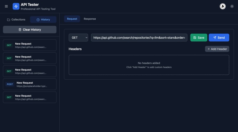 API Tester – screenshot 1