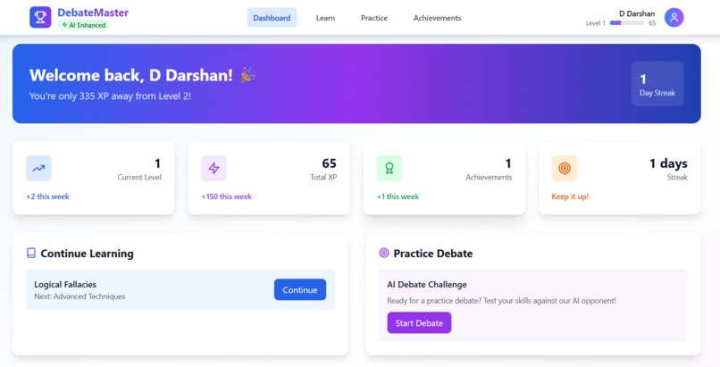 DebatePracticeZone – screenshot 1