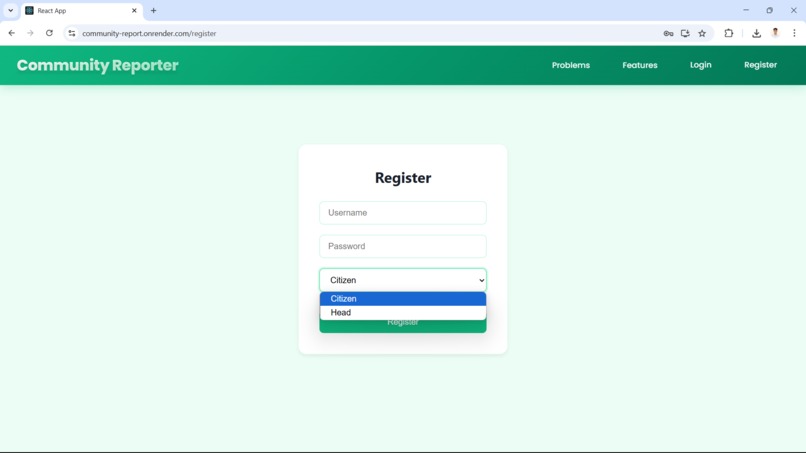 Community Problem Portal – screenshot 5