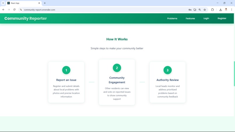Community Problem Portal – screenshot 3