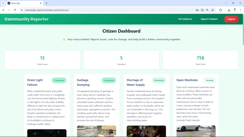 Community Problem Portal – screenshot 7