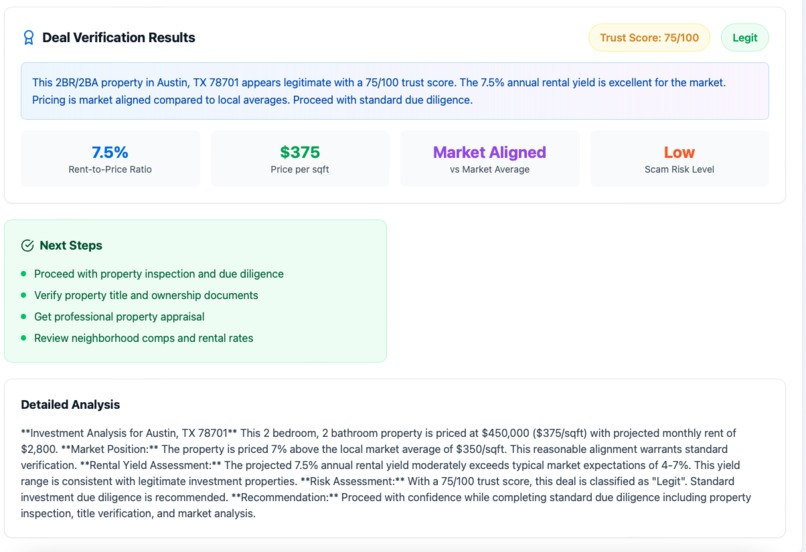 PropertyAnalyzer Investment Intelligence – screenshot 4