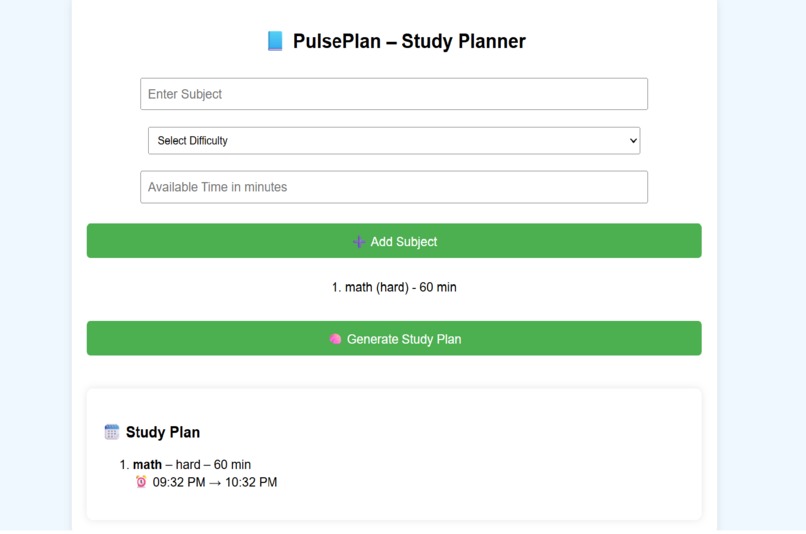 Pulseplan  – screenshot 4