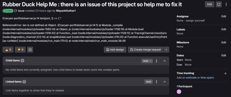 AI Rubber Duck For Gitlab's Issues – screenshot 2