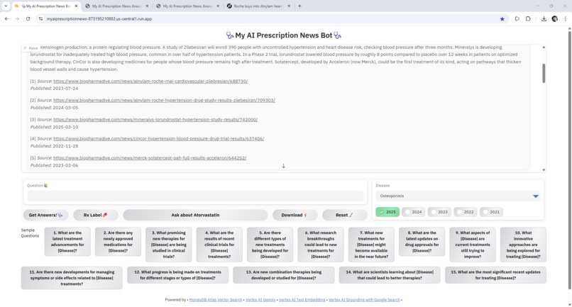 My AI Prescription News Bot – screenshot 2