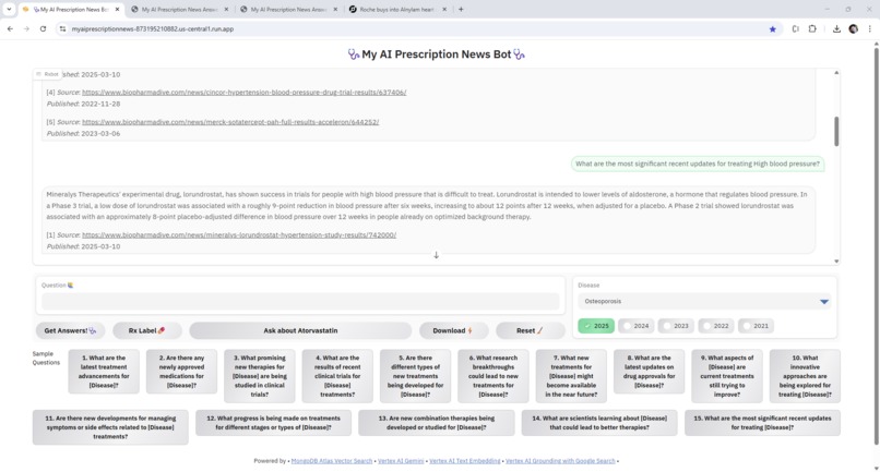 My AI Prescription News Bot – screenshot 3