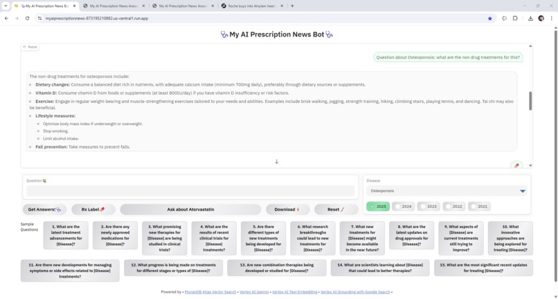 My AI Prescription News Bot – screenshot 4