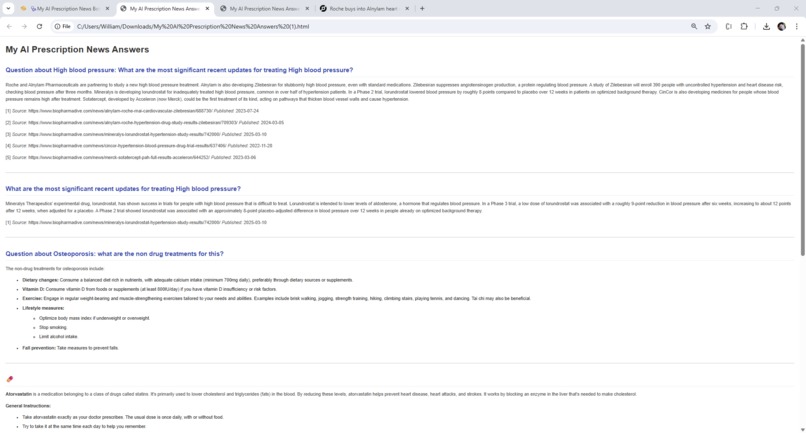 My AI Prescription News Bot – screenshot 7