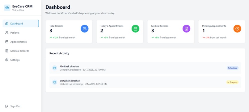 EYE-CARE-CRM – screenshot 1