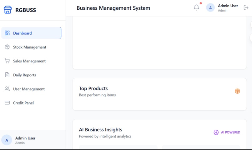 RGBUSS management system – screenshot 1