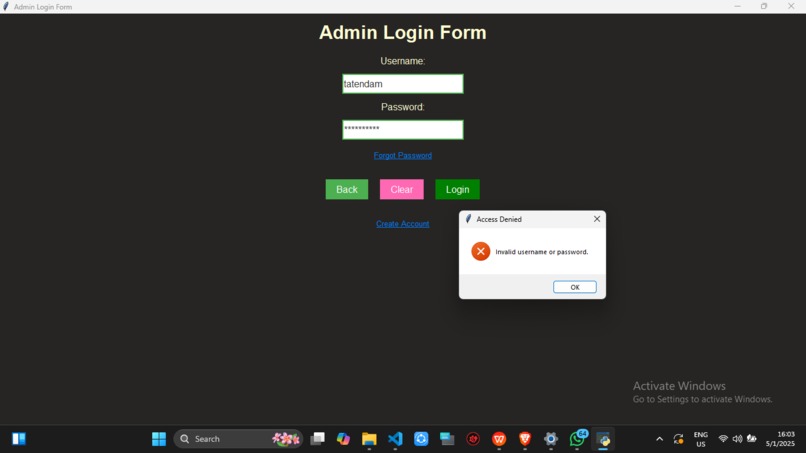 Facial recognition-based student attendance software – screenshot 4
