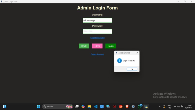 Facial recognition-based student attendance software – screenshot 5
