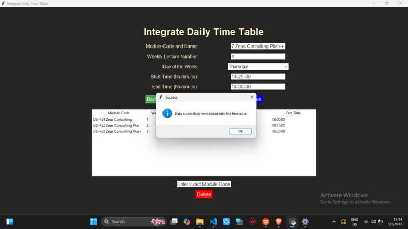 Facial recognition-based student attendance software – screenshot 8