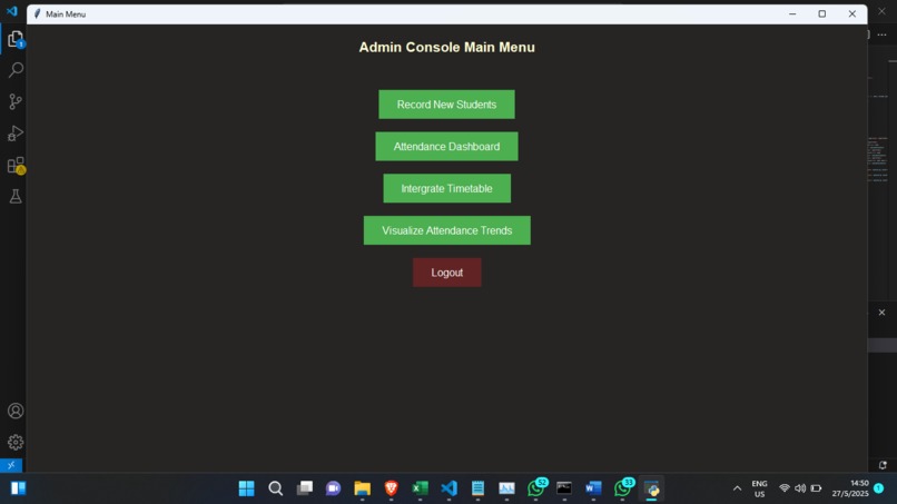 Facial recognition-based student attendance software – screenshot 15
