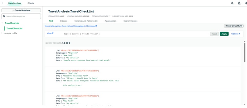 TravelRiskAnalysis – screenshot 2