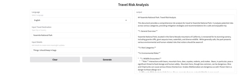 TravelRiskAnalysis – screenshot 3