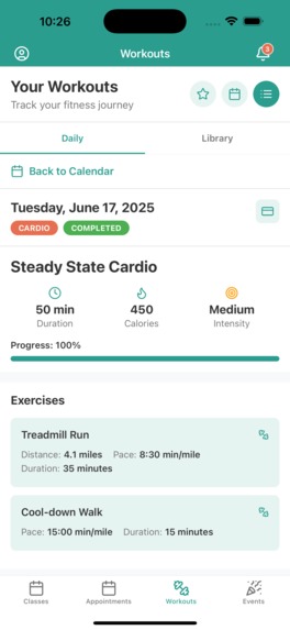 Gym Planner Mobile APP UI – screenshot 1