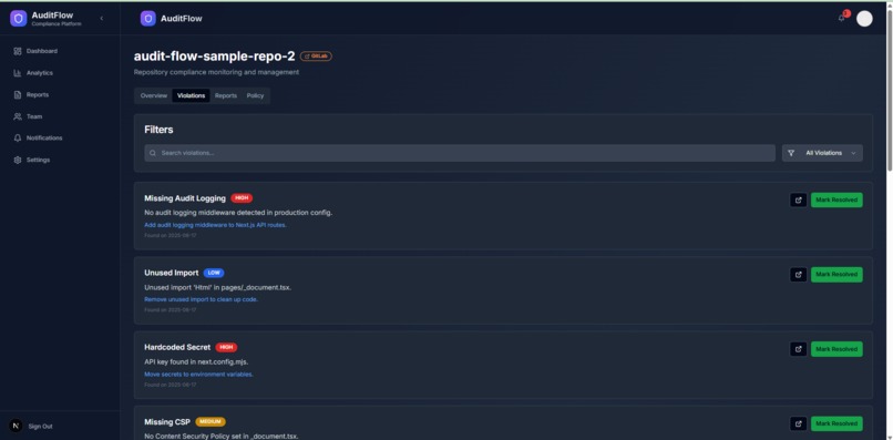 AuditFlow AI – screenshot 1