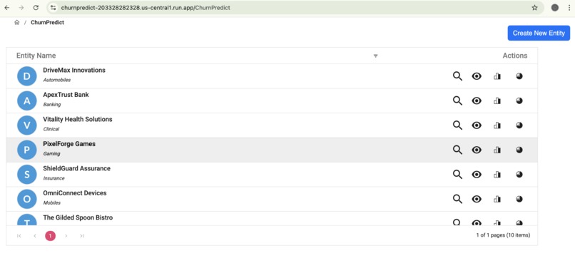 ChurnPredict – screenshot 2