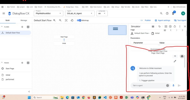 Faster CICD with Dialogflow chatbot – screenshot 4