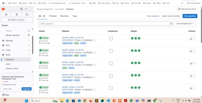 Faster CICD with Dialogflow chatbot – screenshot 5