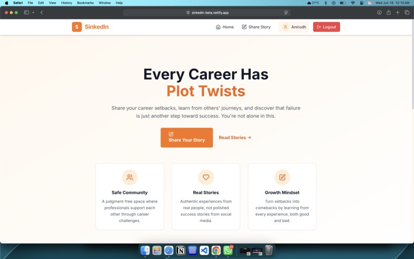 SinkedIn – screenshot 1