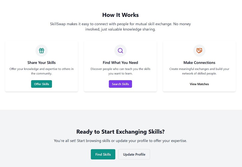 SkillSwap – screenshot 1