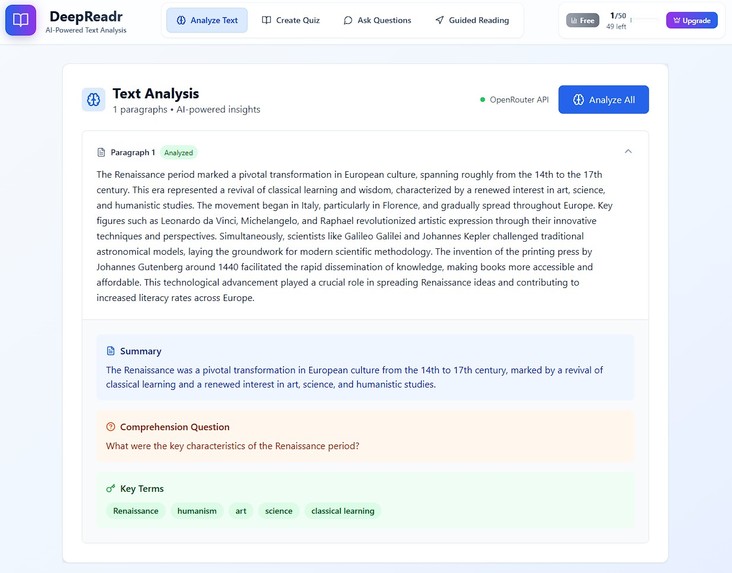 DeepReadr – screenshot 3