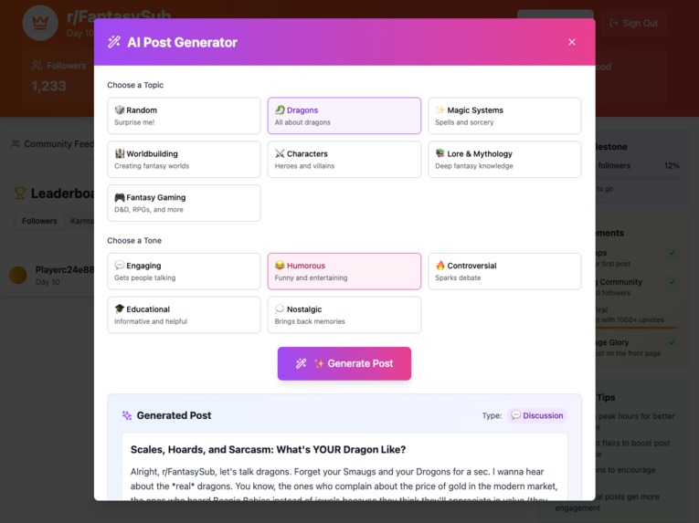 FantasySub – screenshot 3