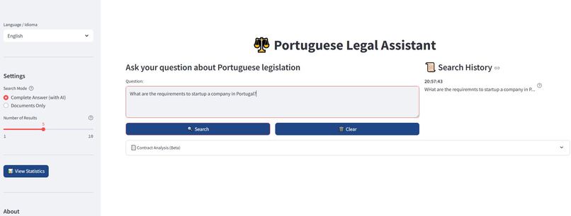 Portuguese Legal Assistant – screenshot 2