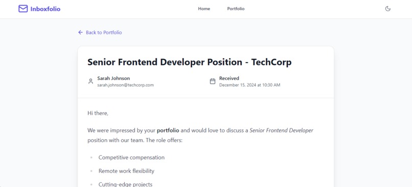 Inboxfolio – screenshot 1