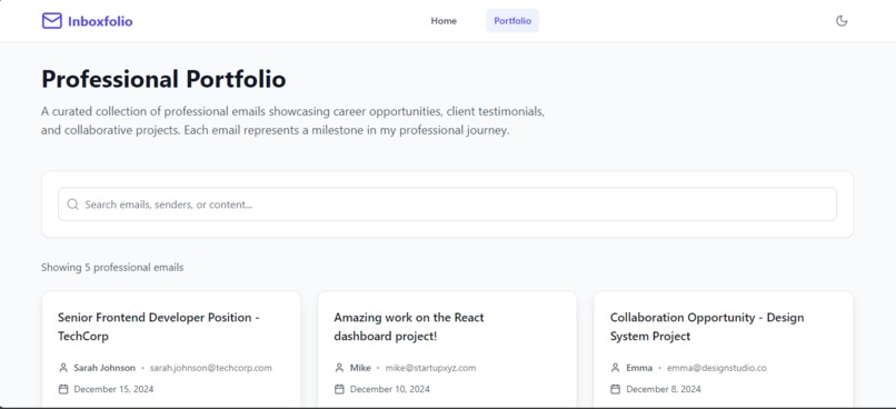 Inboxfolio – screenshot 2